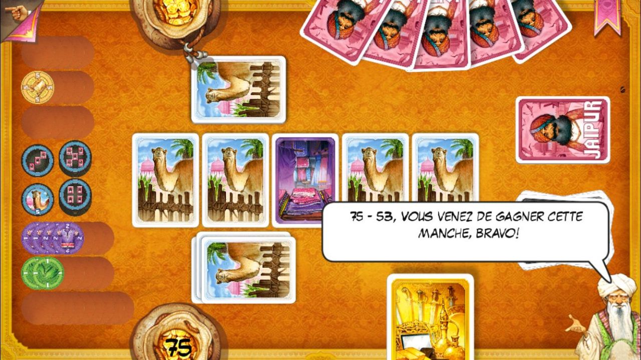 Jaipur : jeu de cartes en duel (copie d'écran 8 sur Android)