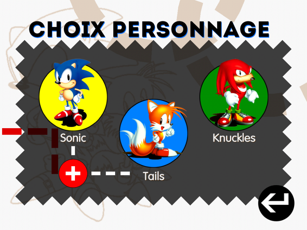 Incarnez au choix Sonic, Tails, Knuckles ou le duo Sonic et Tails !