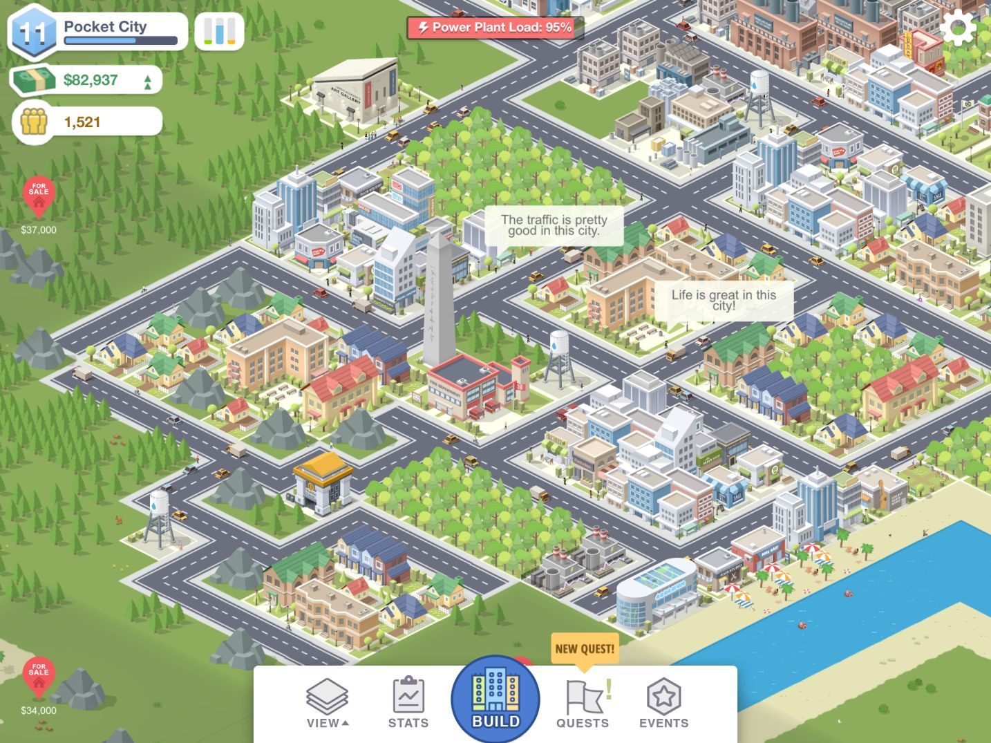 Pocket City (copie d'écran 4 sur Android)