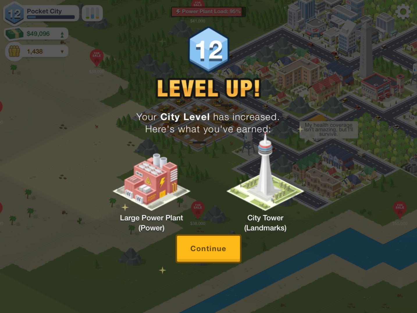 Pocket City (copie d'écran 8 sur Android)