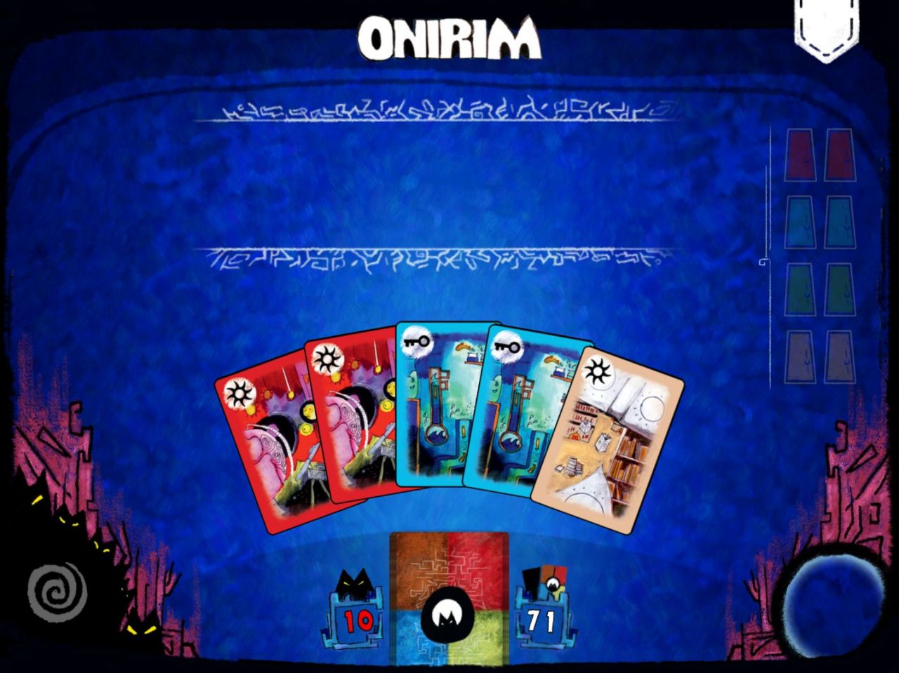 Onirim: Jeu de carte solitaire (copie d'écran 1 sur Android)