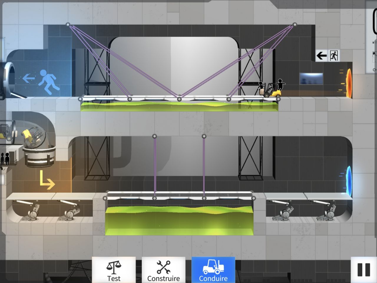 Bridge Constructor Portal (copie d'écran 8 sur Android)