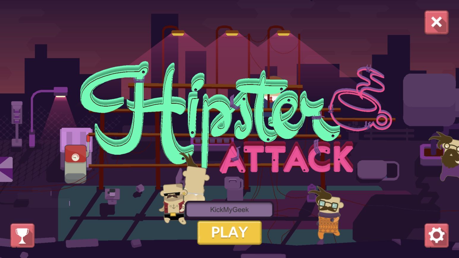 Hipster Attack (copie d'écran 1 sur iPhone / iPad)